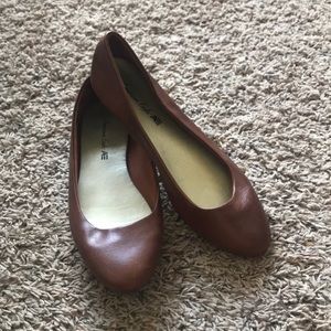 Brown slip on dress shoes